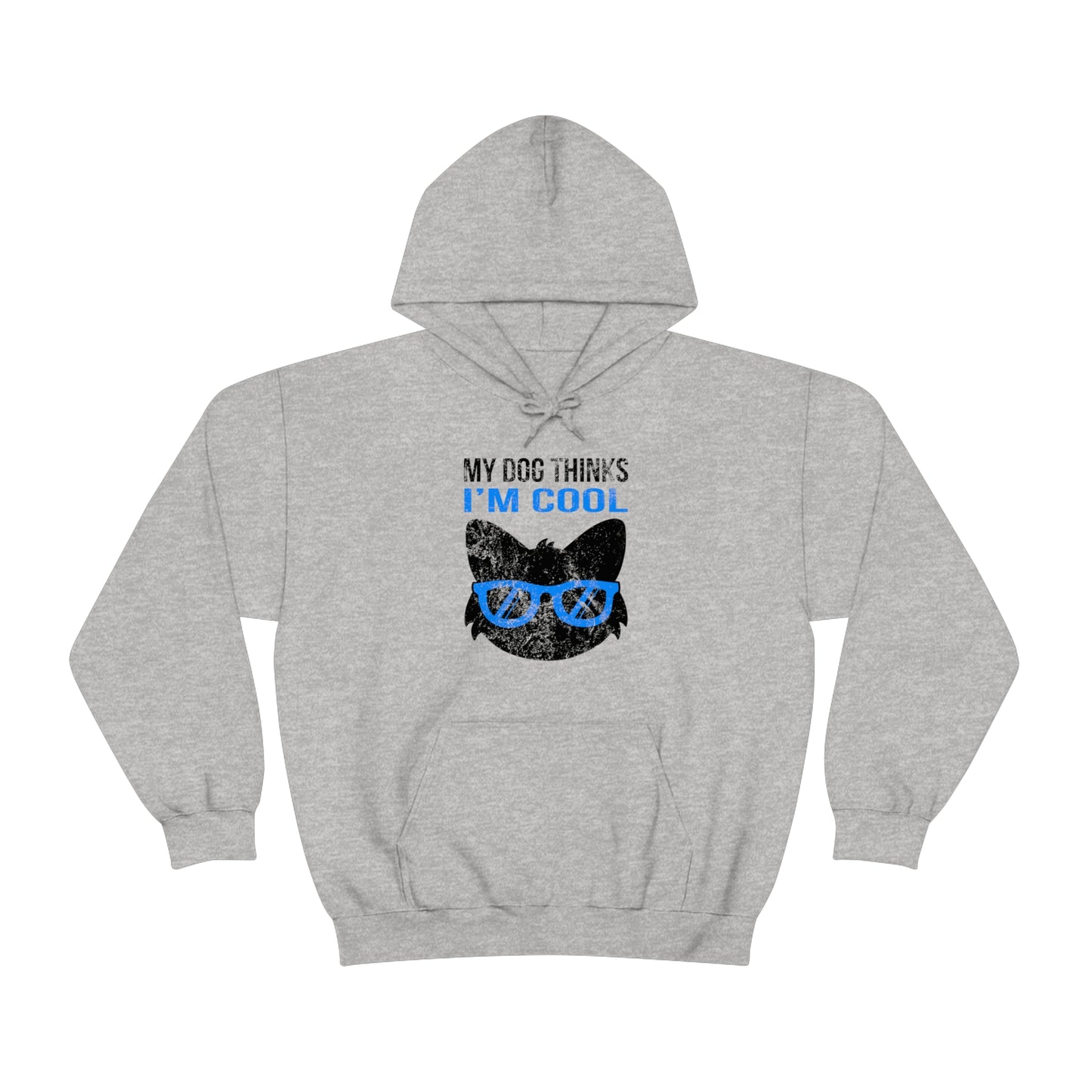 gray My dog thinks I'm cool women men hoodie sweatshirt