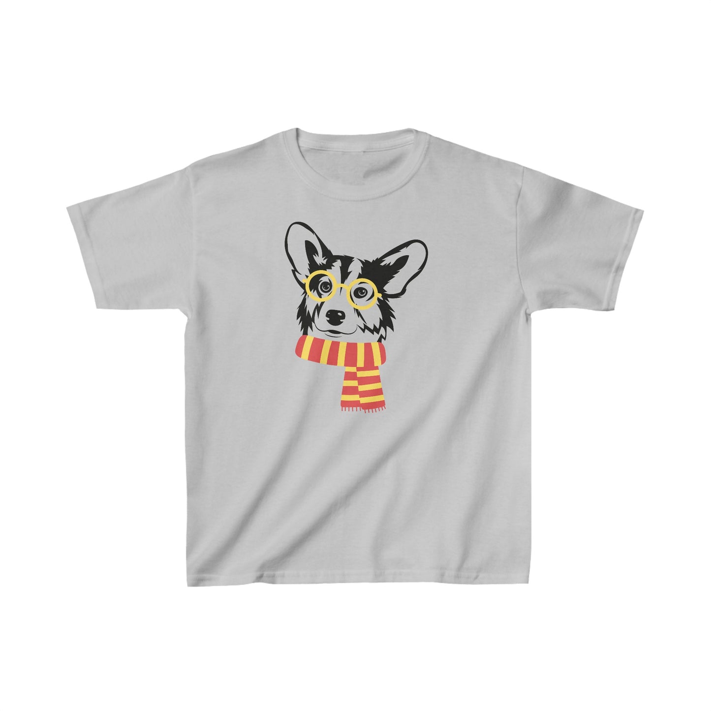 Corgi T-shirt Glasses and Scarf KIDS