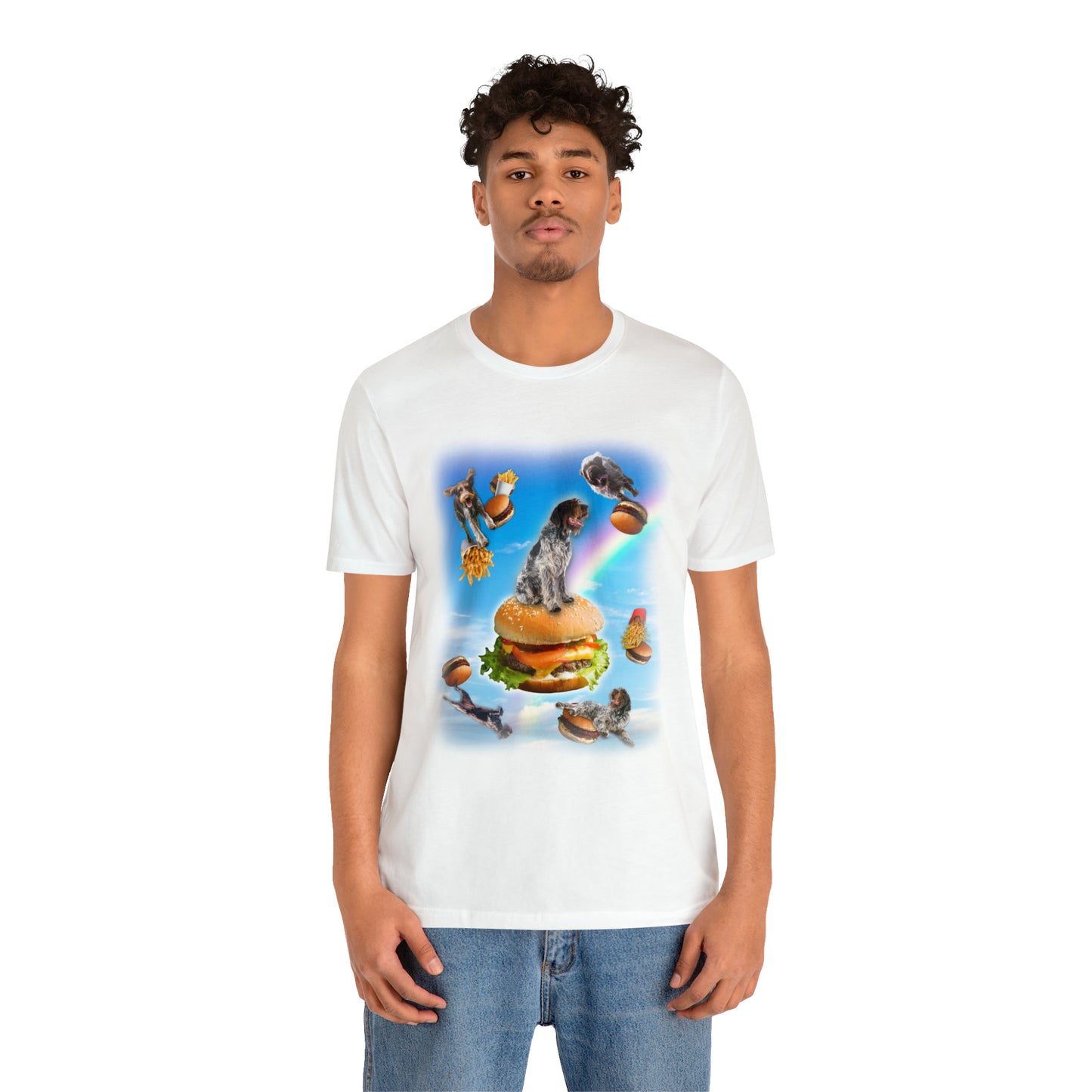 Griffon T-shirt Burgers Fries and Rainbows Women & Men