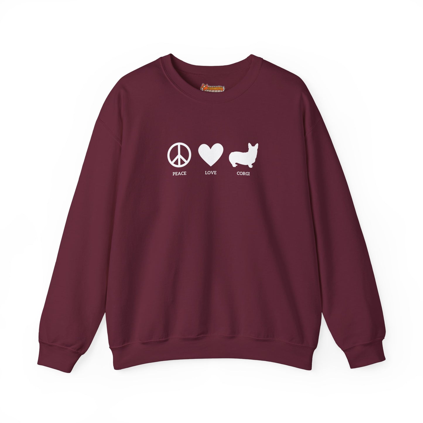 Corgi Sweatshirt Peace Love Women & Men