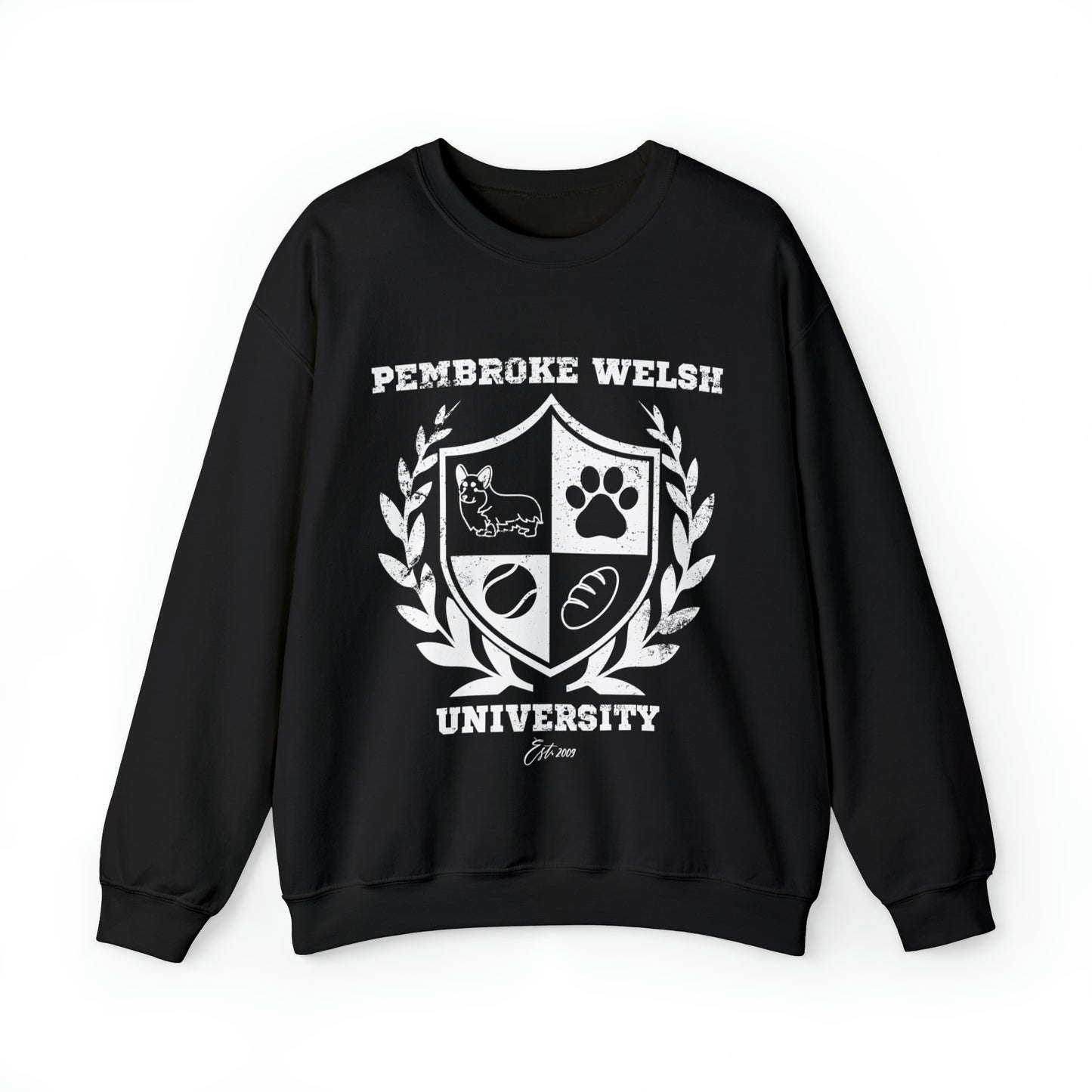 Black Pembroke Welsh Corgi University College Academy dog lover pet gift men women sweatshirt