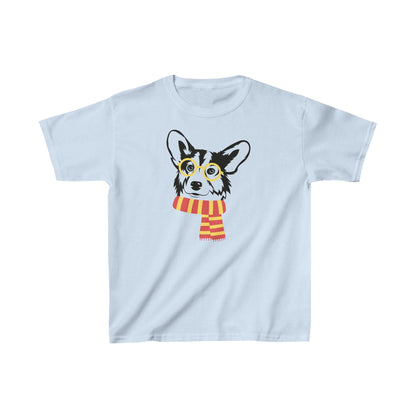 Corgi T-shirt Glasses and Scarf KIDS