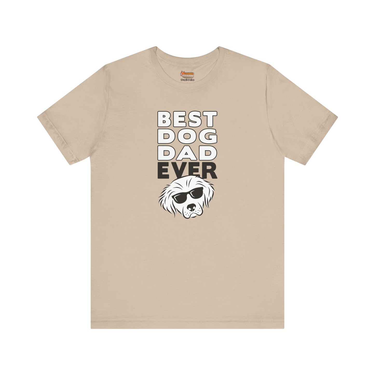 brown tan sand best dog dad ever t-shirt men