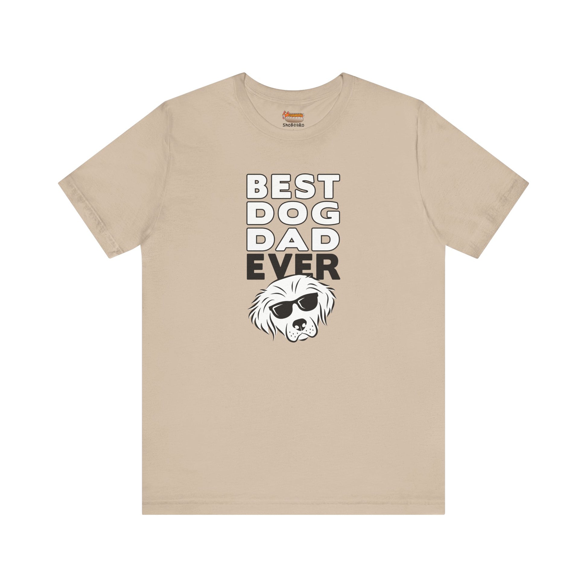 brown tan sand best dog dad ever t-shirt men