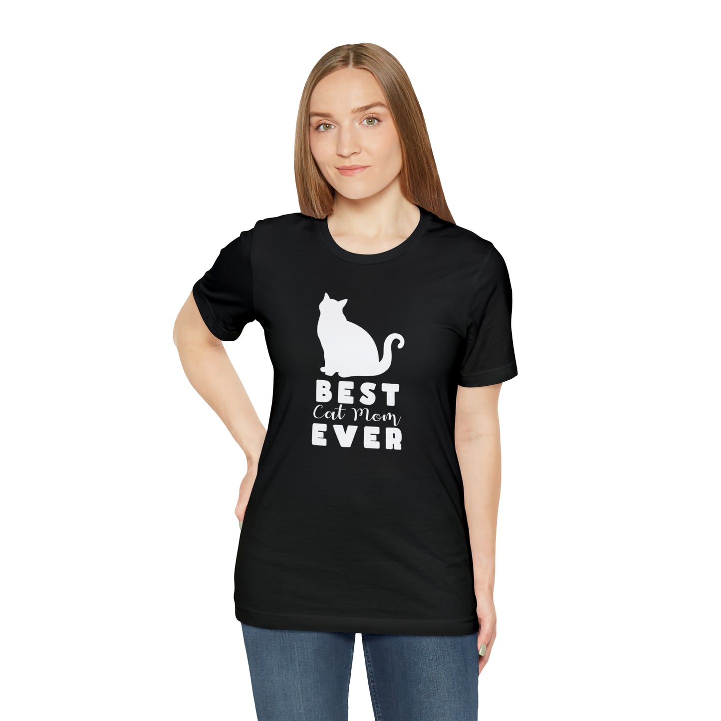 Cat T-shirt Best Mom Ever Women