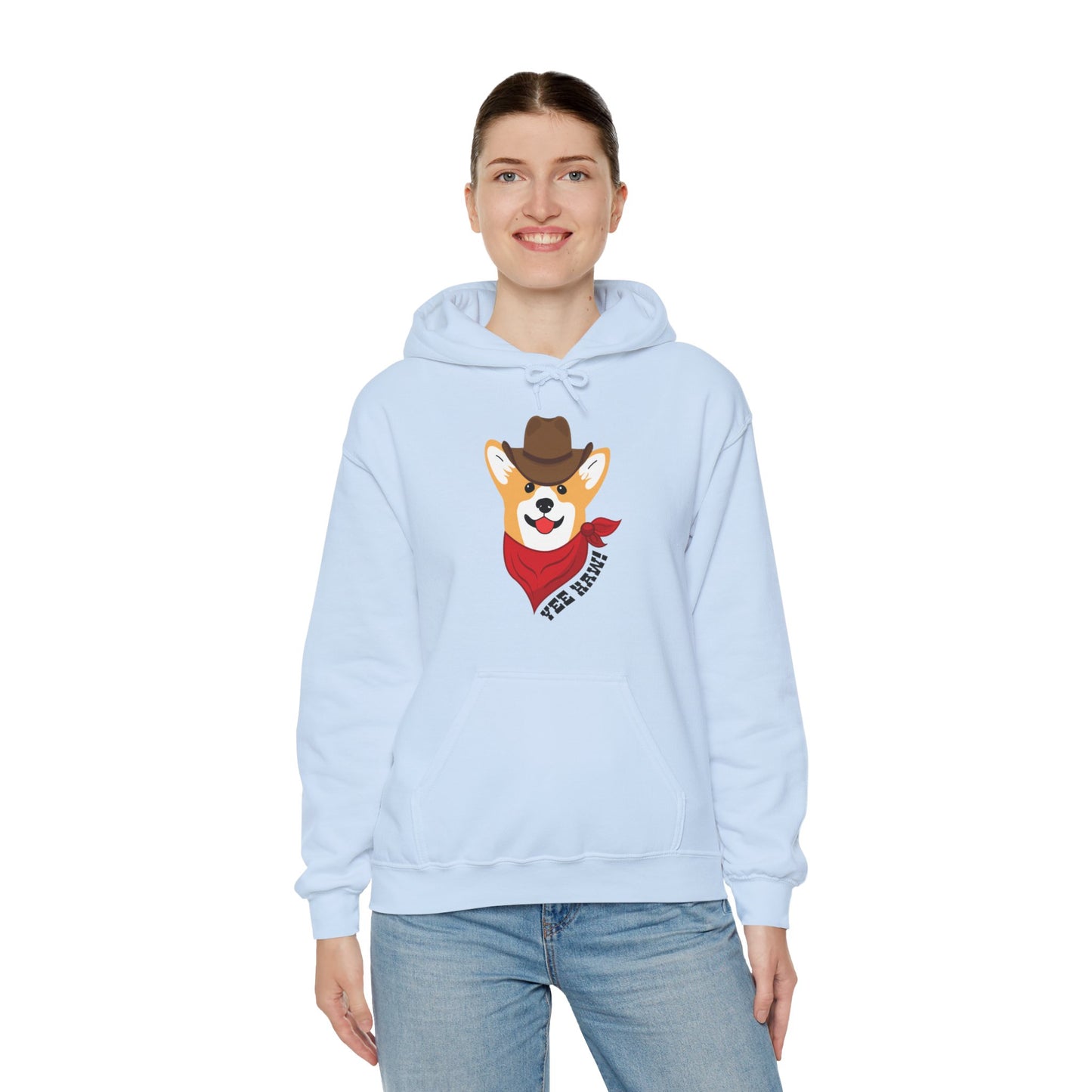 Corgi Hoodie Cowboy Yee Haw Women & Men
