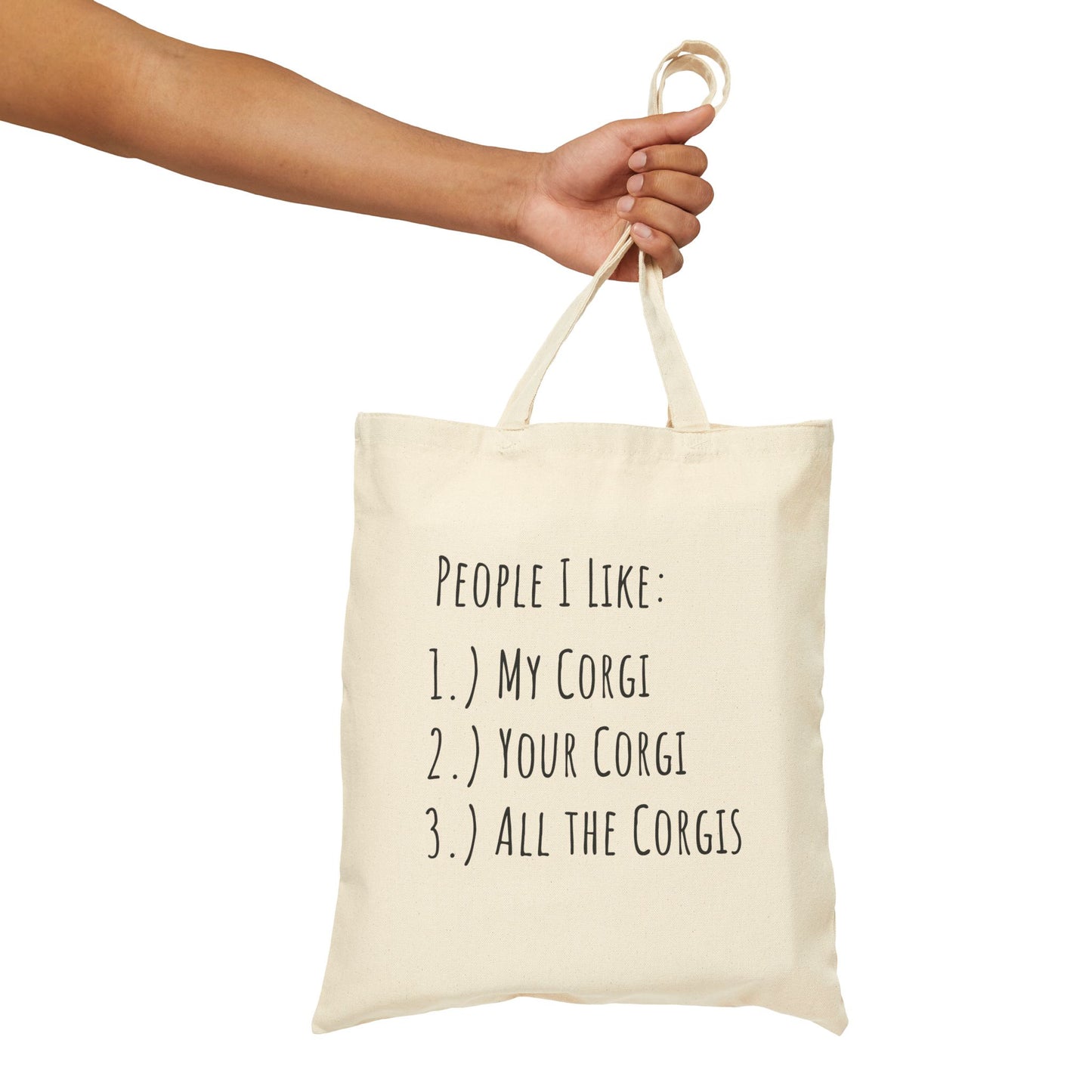 Corgi Canvas Tote Bag People I Like