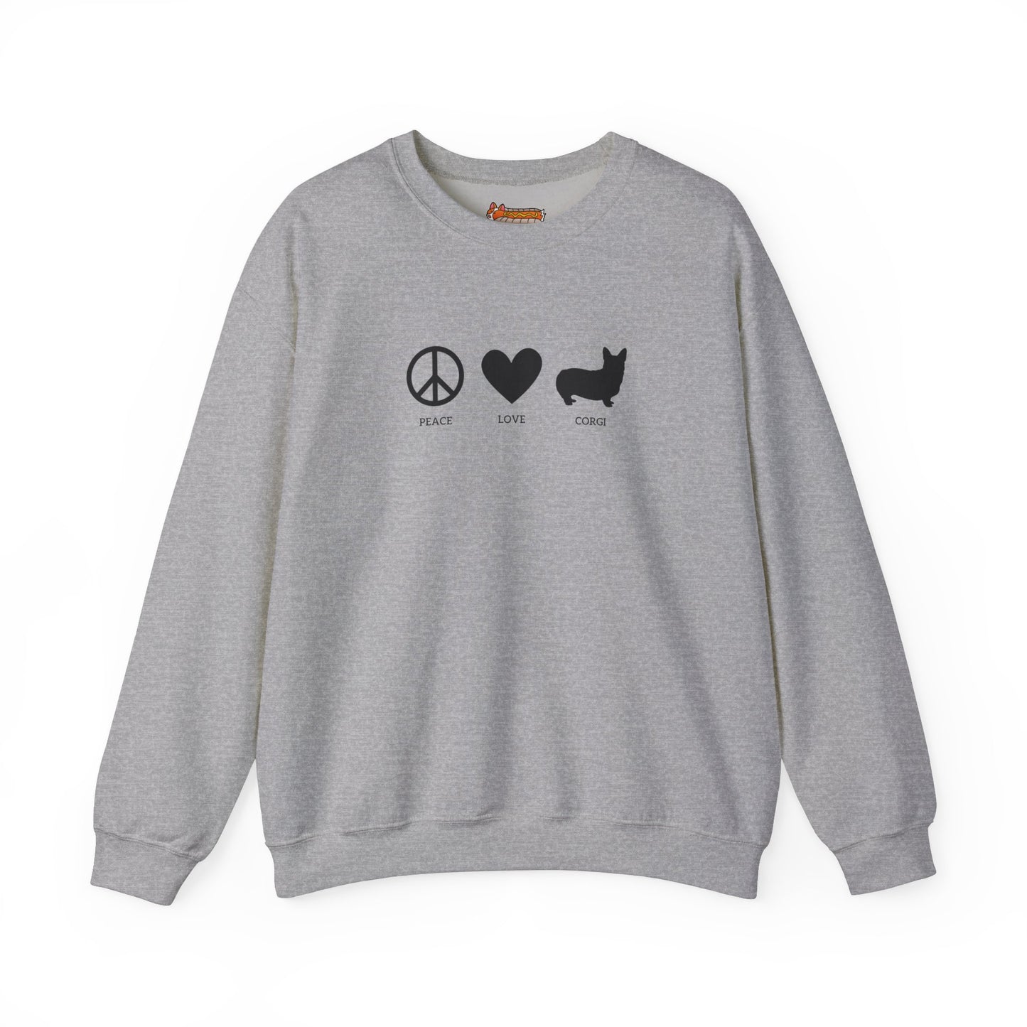 Corgi Sweatshirt Peace Love Women & Men