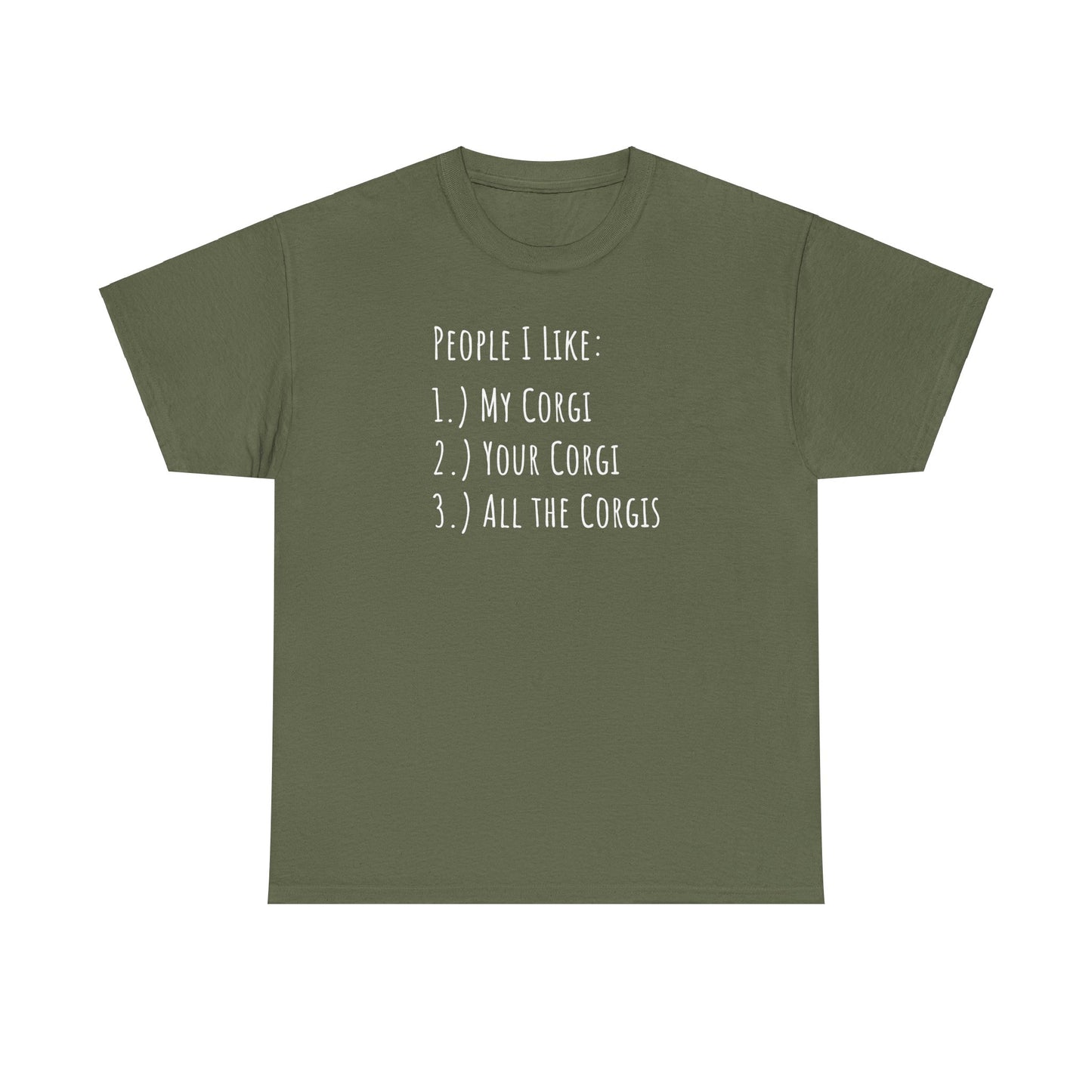 Corgi T-shirt People I Like Women & Men