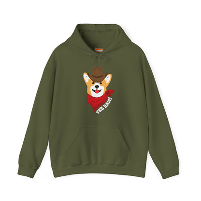Corgi Hoodie Cowboy Yee Haw Women & Men