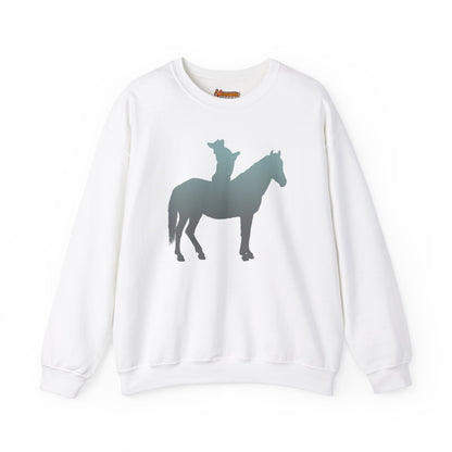 Corgi Sweatshirt Horse Cowboy Women & Men