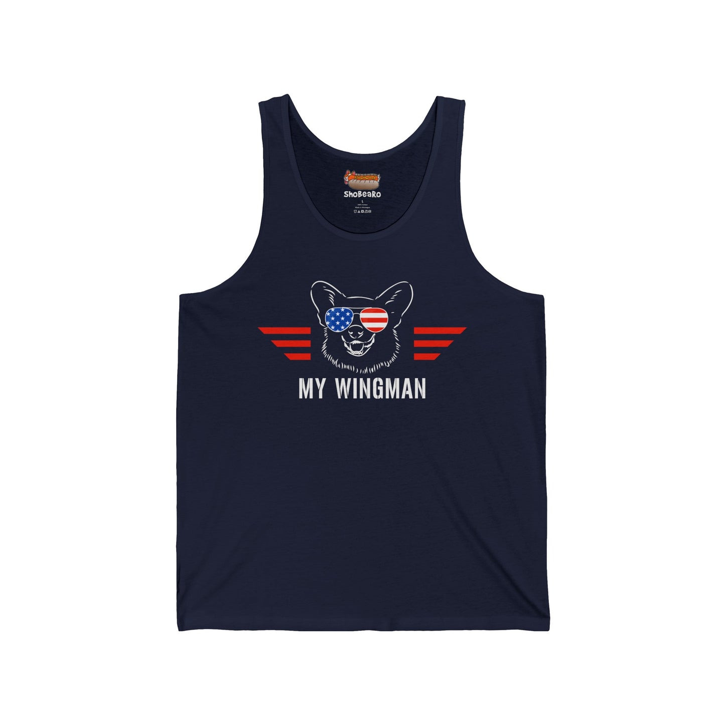 Corgi Tank Top Wingman American Women & Men