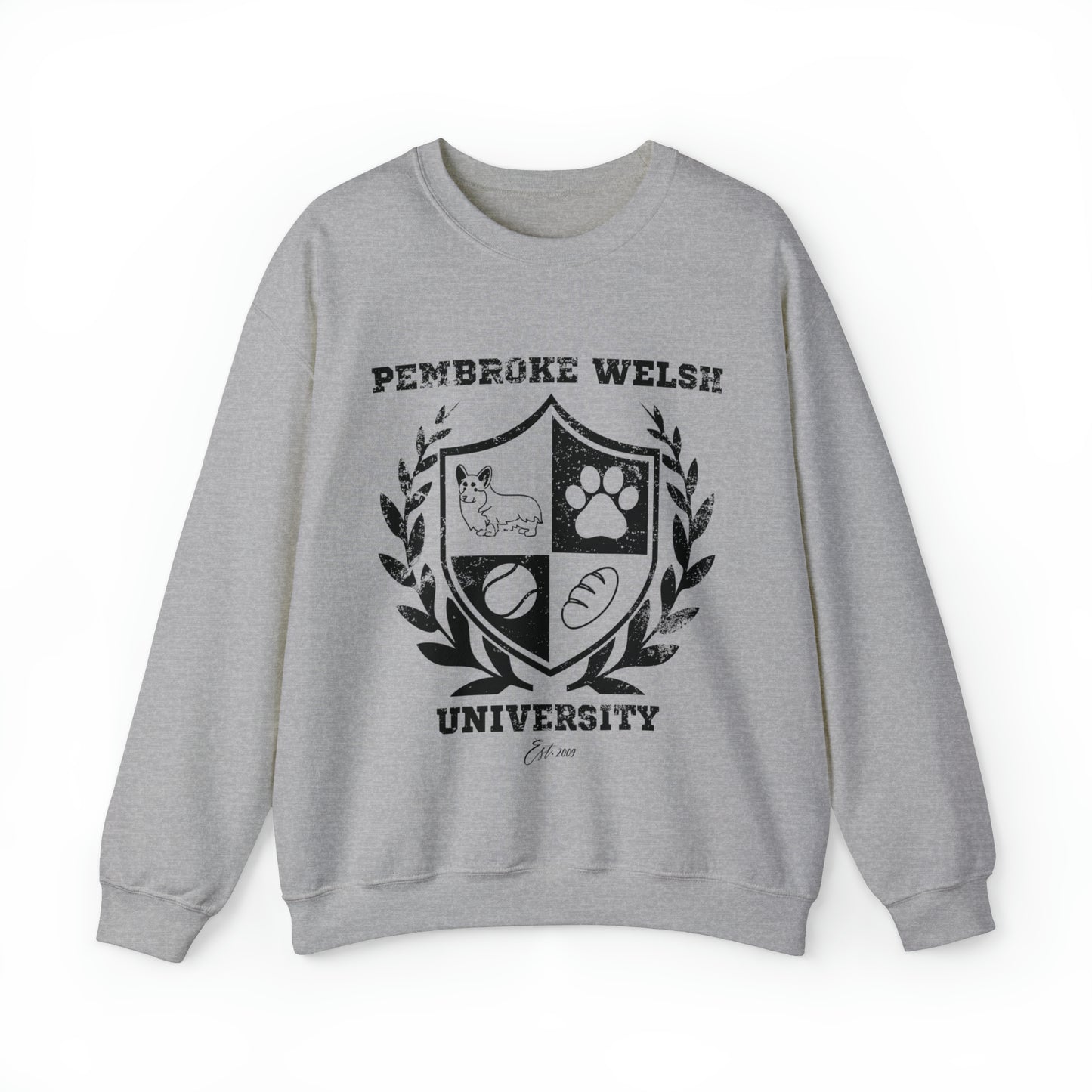 gray Pembroke Welsh Corgi University College Academy dog lover pet gift men women sweatshirt