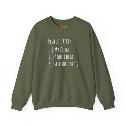 Corgi Sweatshirt People I Like Women & Men