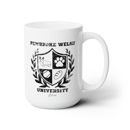 Pembroke Welsh Corgi University Distressed Coffee Mugs Ceramic Mug 15oz