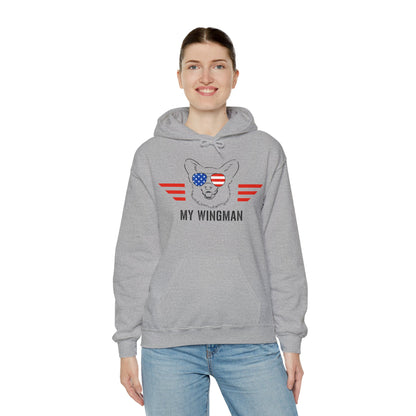 Corgi Hoodie Wingman American Women & Men
