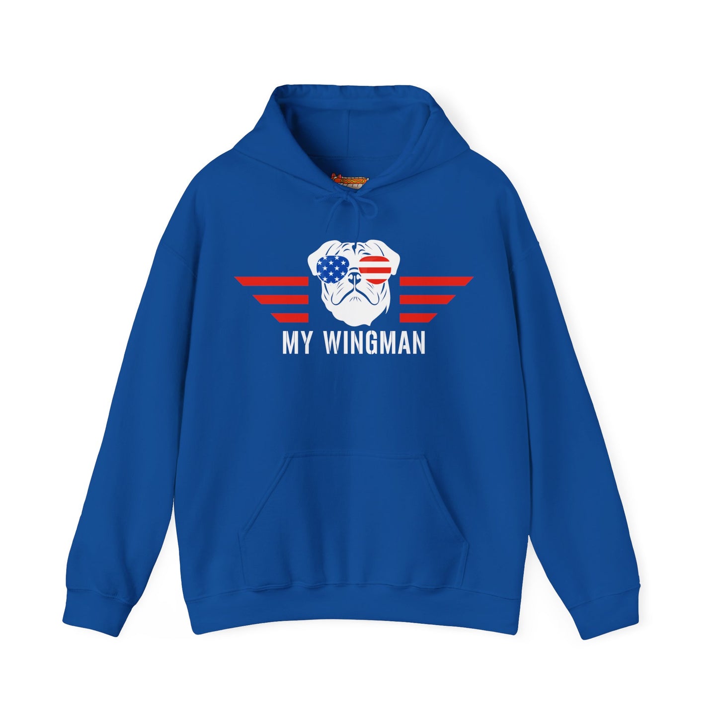 Pug Hoodie Wingman American Women & Men