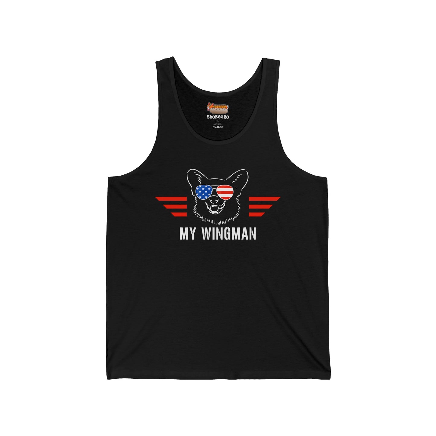Corgi Tank Top Wingman American Women & Men