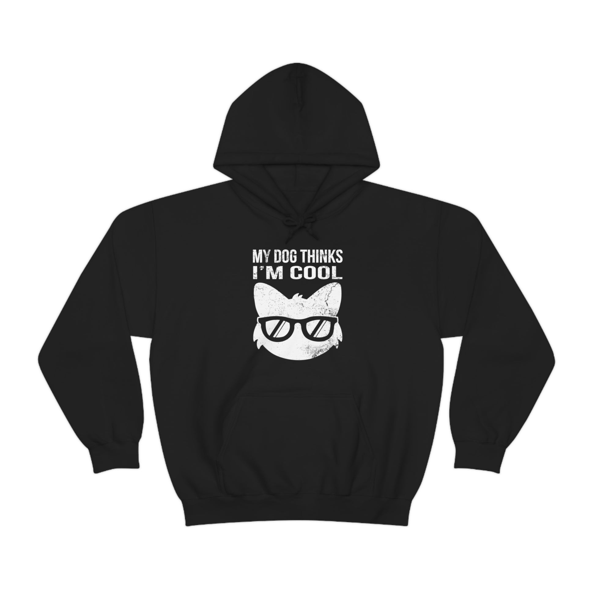 black My dog thinks I'm cool women men hoodie sweatshirt