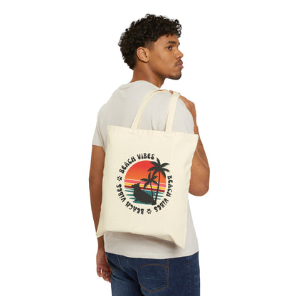Corgi Canvas Tote Bag Beach Vibes