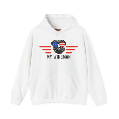 Pug Hoodie Wingman American Women & Men