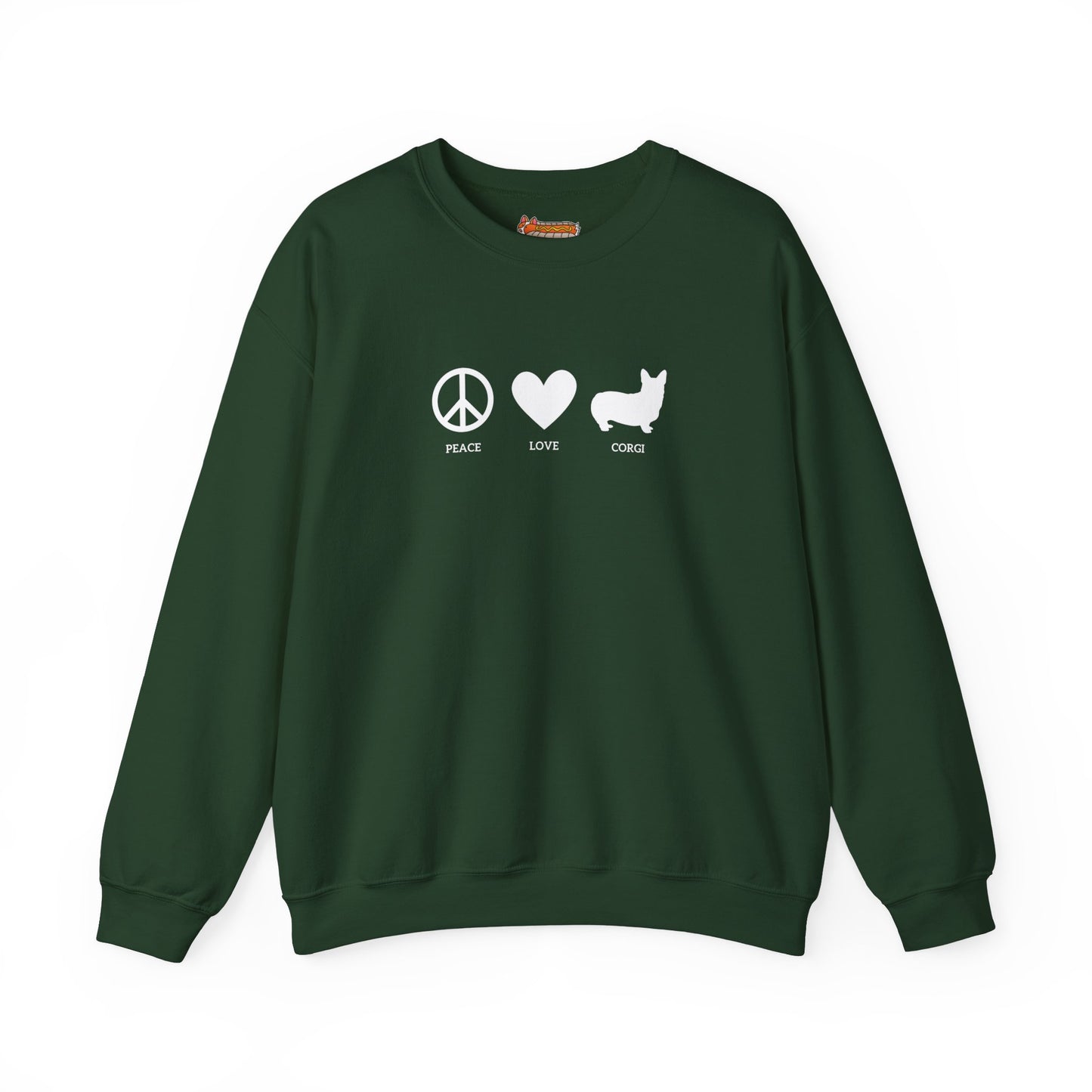 Corgi Sweatshirt Peace Love Women & Men