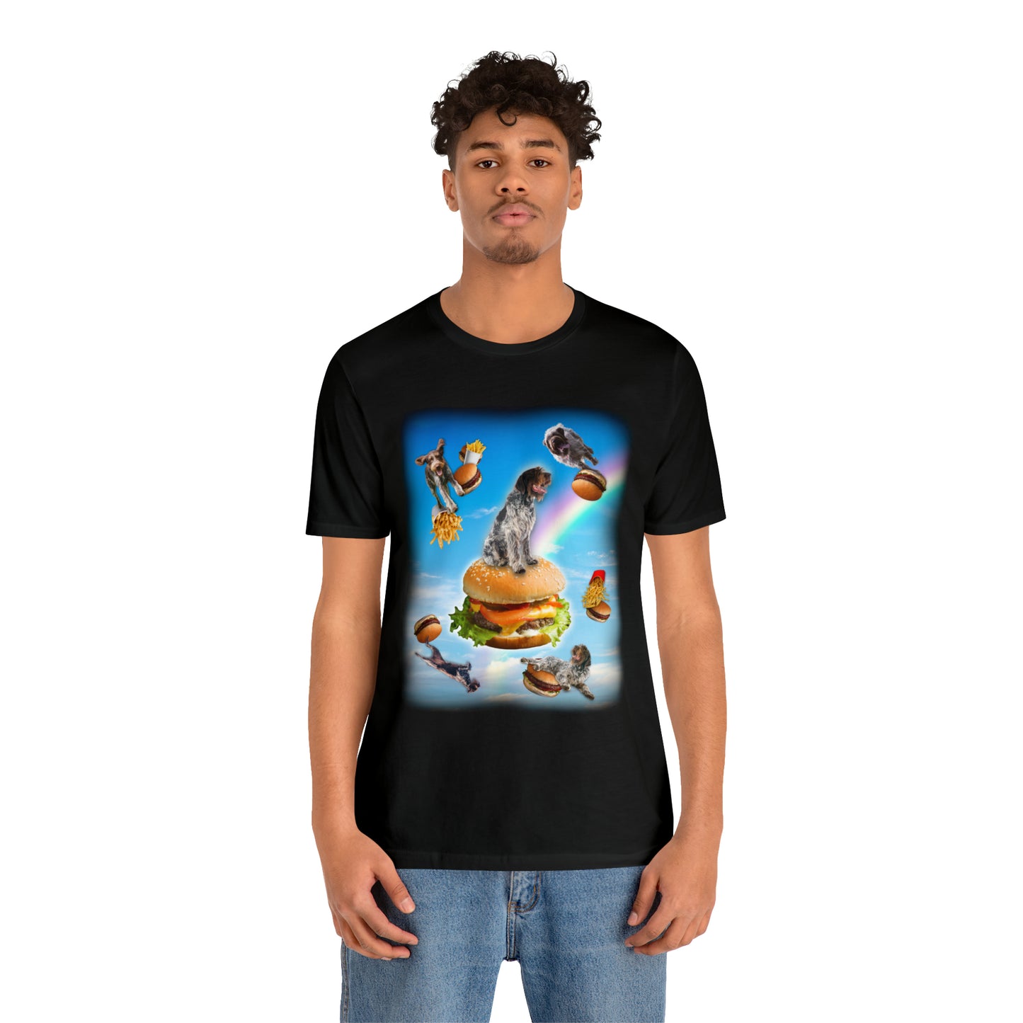 Griffon T-shirt Burgers Fries and Rainbows Women & Men
