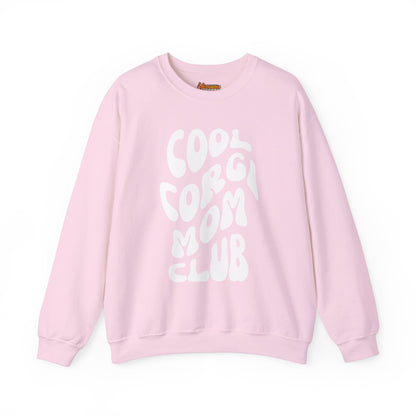 light baby pink corgi sweatshirt cool mom club trendy retro text dog lover gift for her women