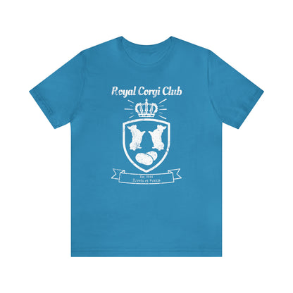 blue teal royal corgi club potato shield Pembroke Welsch sweatshirt women men unisex sweater