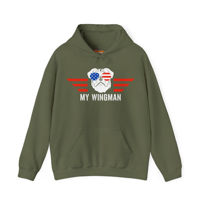 Pug Hoodie Wingman American Women & Men