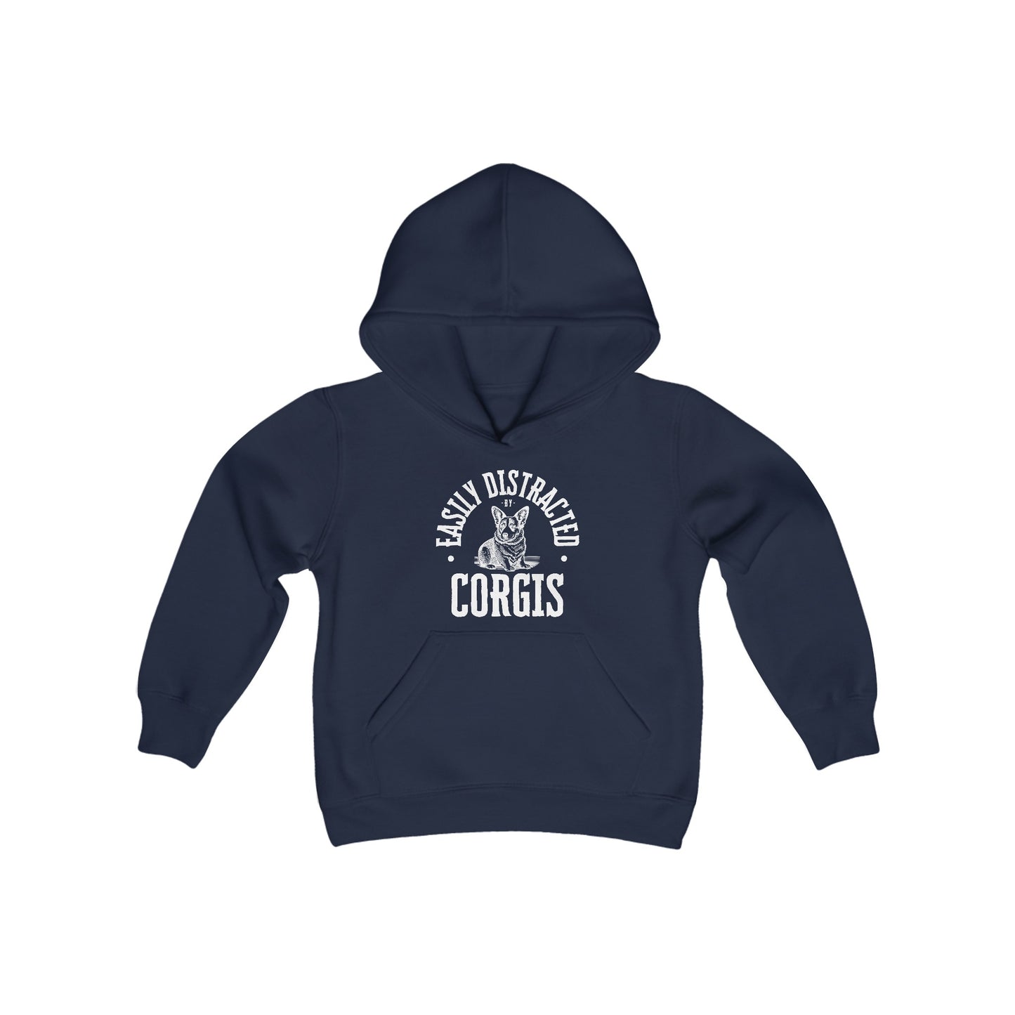 Corgi Hoodie Easily Distracted KIDS
