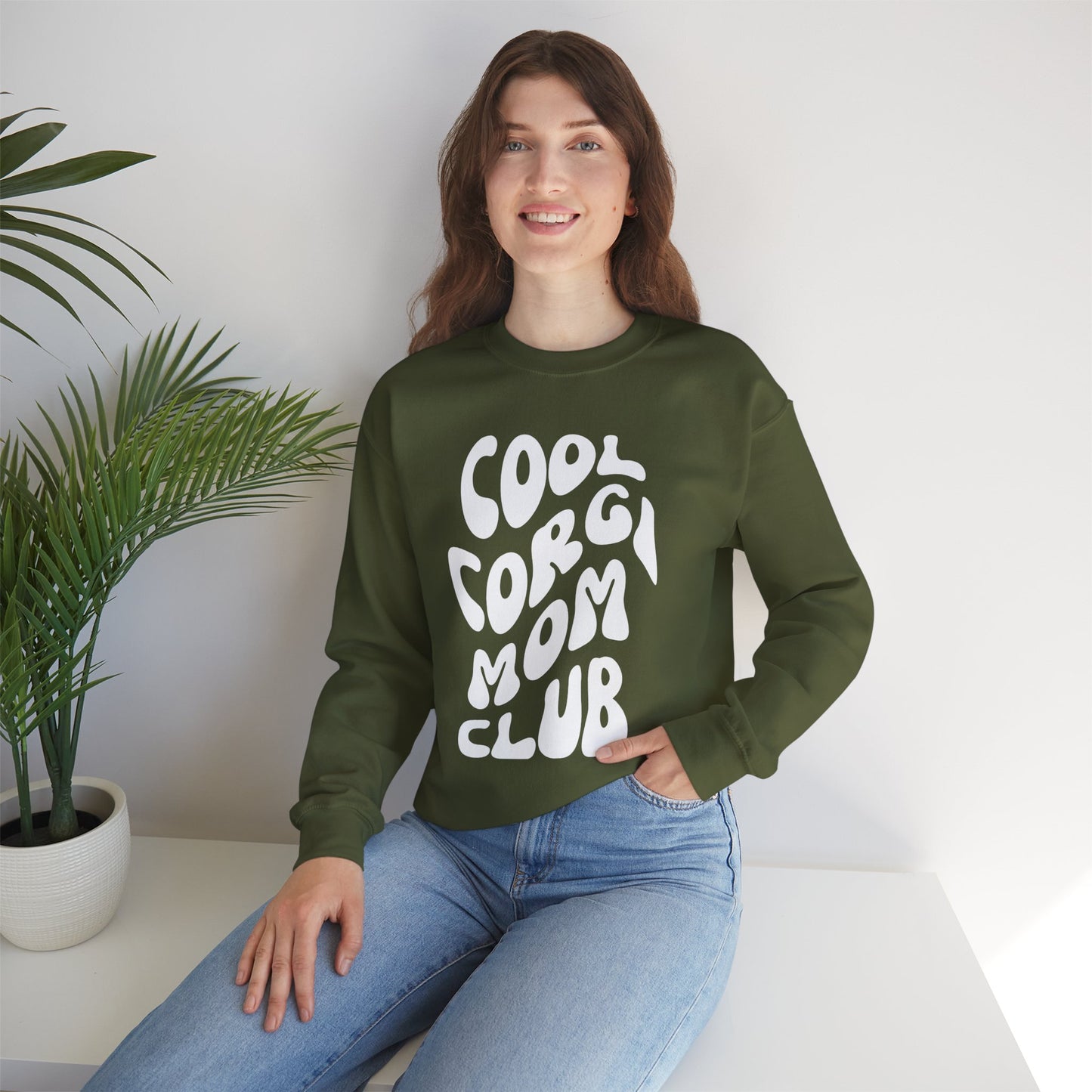 Corgi Sweatshirt Cool Mom Club Women