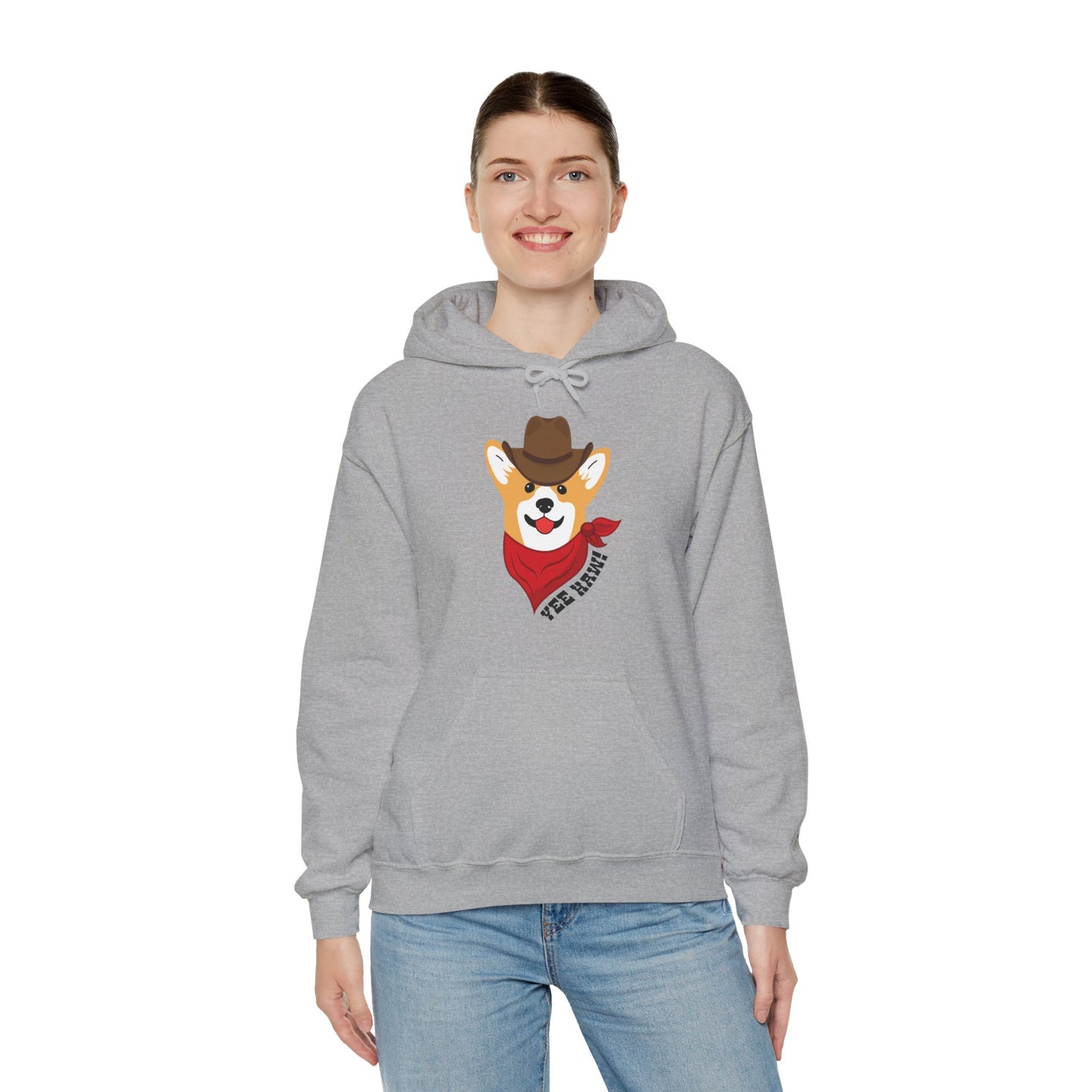 Corgi Hoodie Cowboy Yee Haw Women & Men