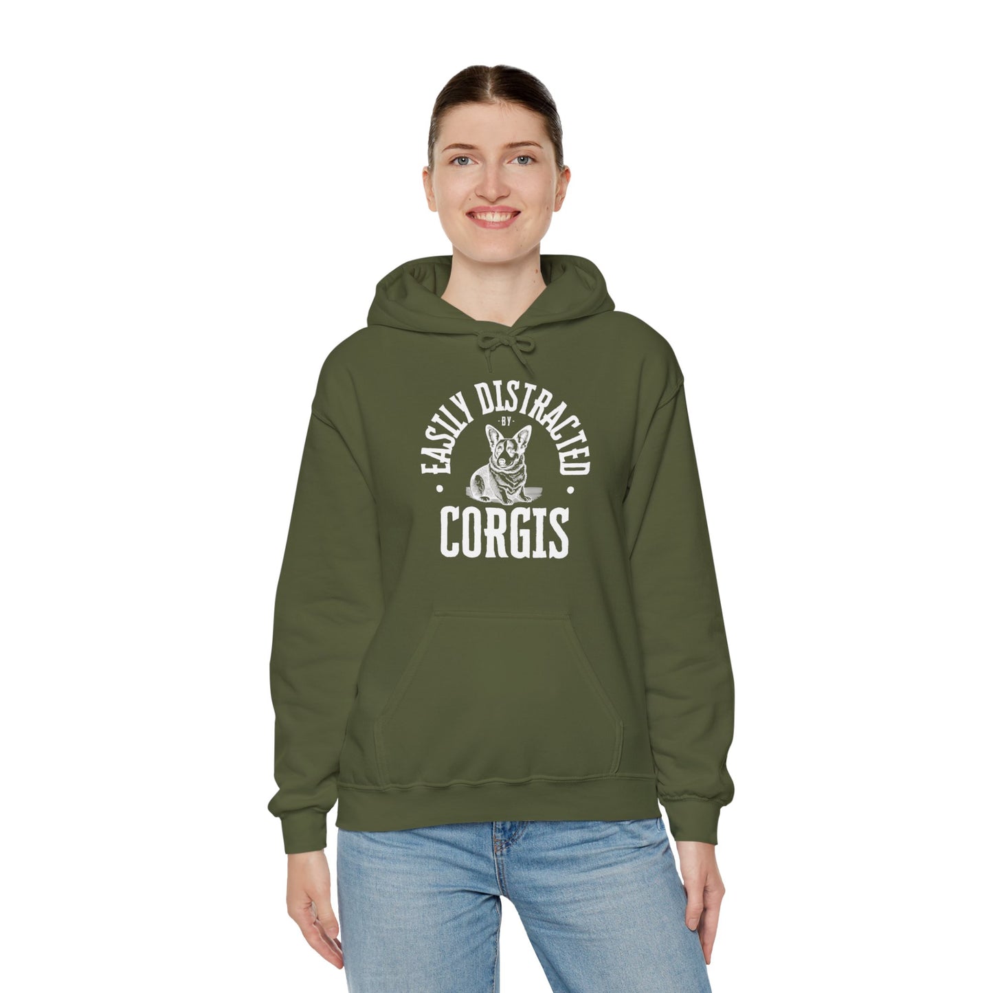Corgi Hoodie Easily Distracted Women & Men