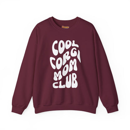 maroon red brick corgi sweatshirt cool mom club trendy retro text dog lover gift for her women