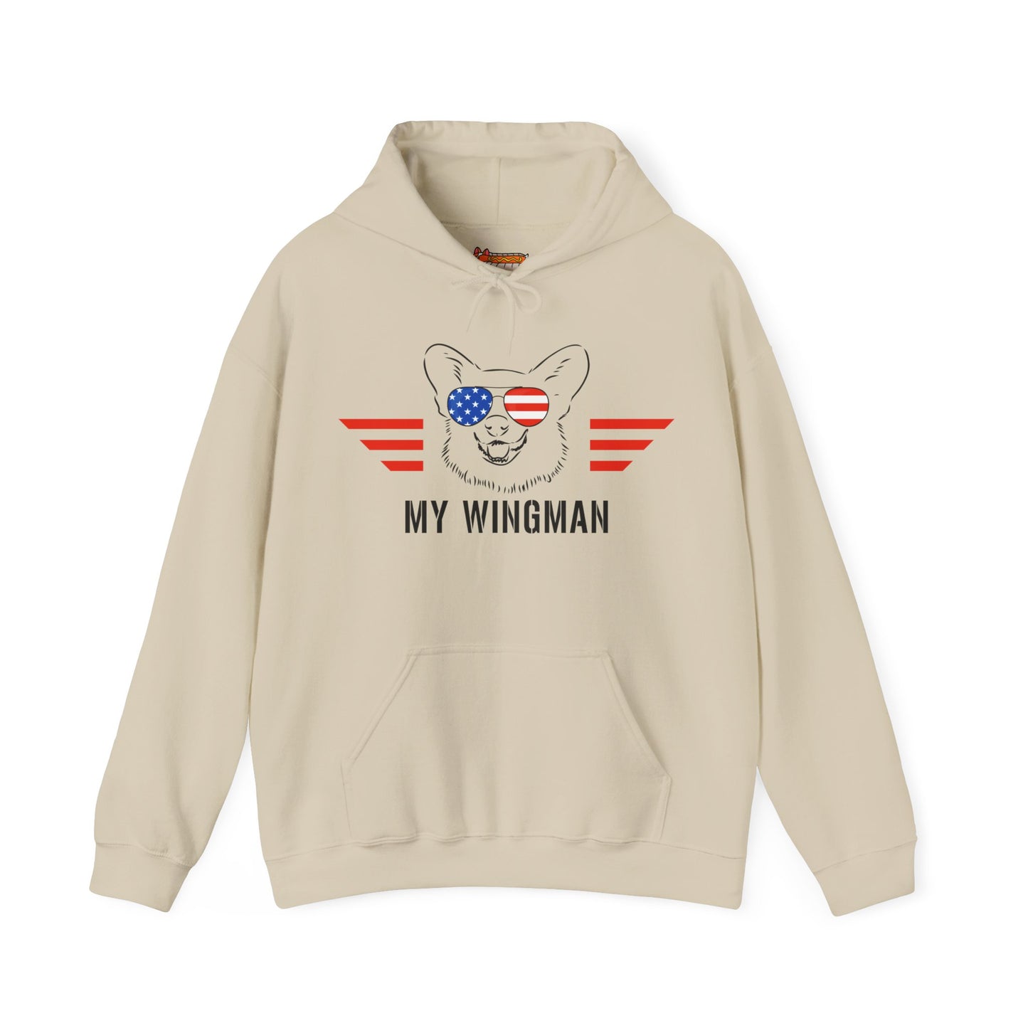 Corgi Hoodie Wingman American Women & Men