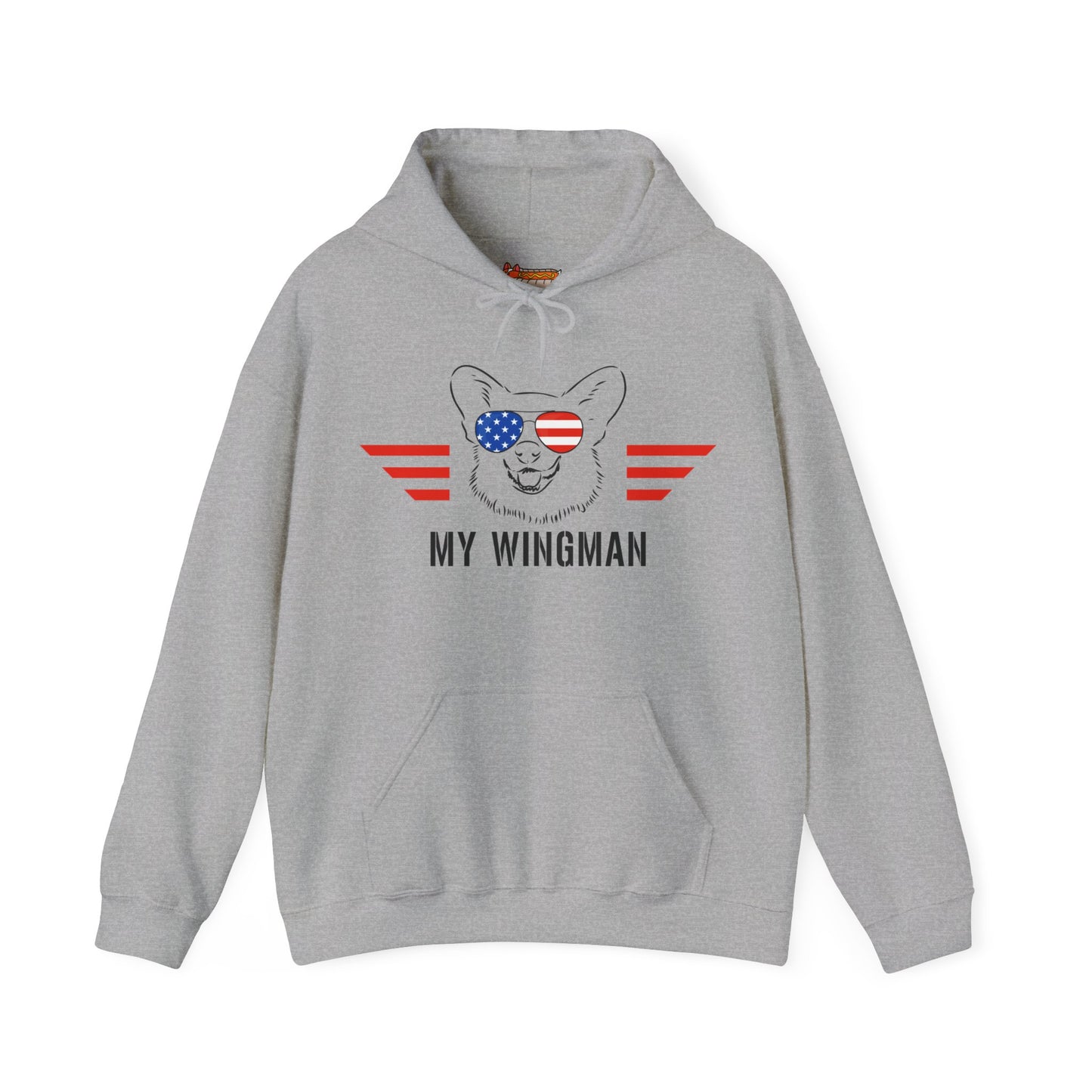 Corgi Hoodie Wingman American Women & Men
