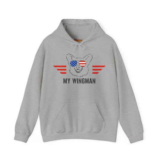 Corgi Hoodie Wingman American Women & Men
