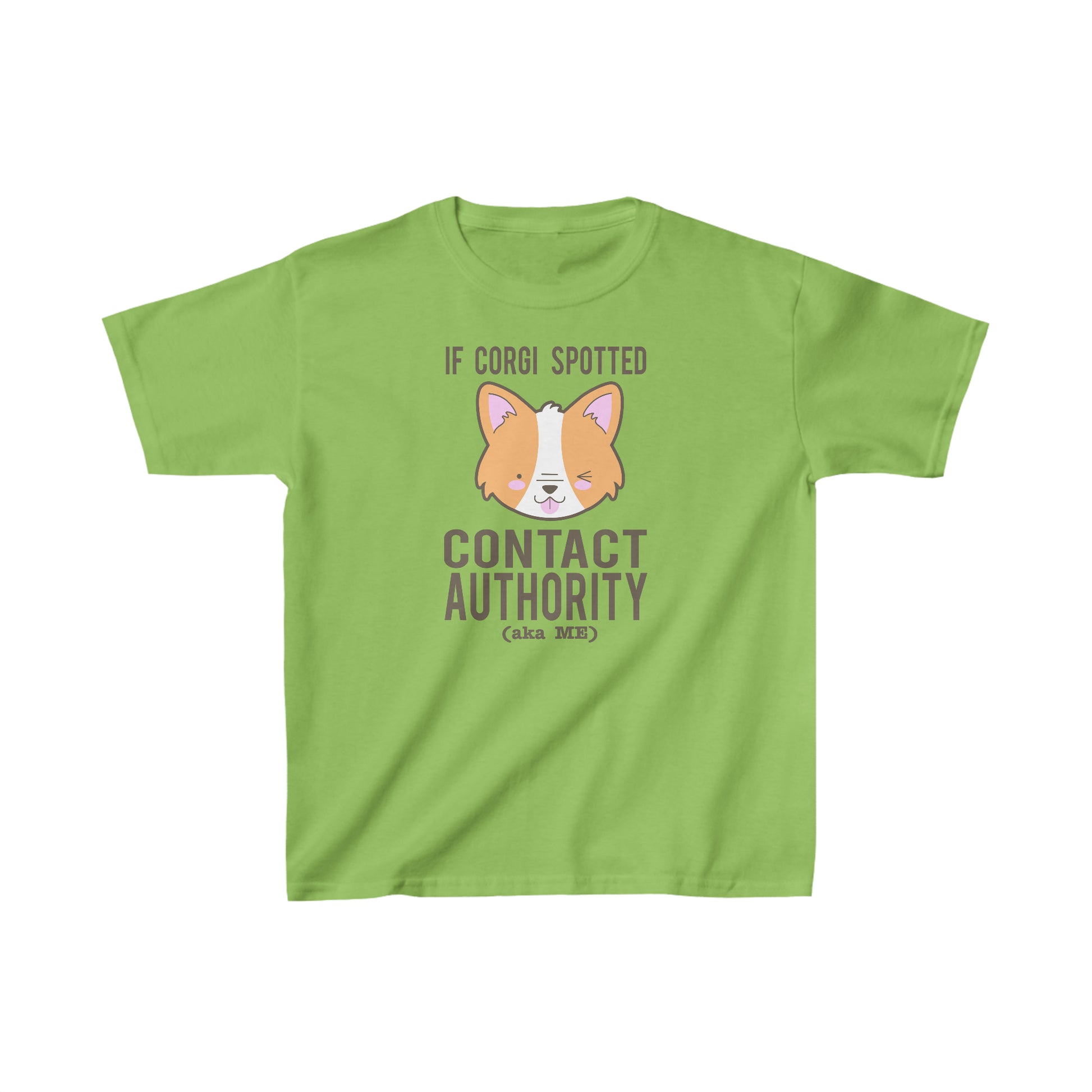 green lime Kid Pembroke Corgi t-shirt child short sleeve shirt copy