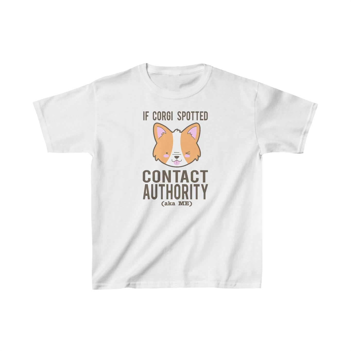 white Kid Pembroke Corgi t-shirt child short sleeve shirt copy