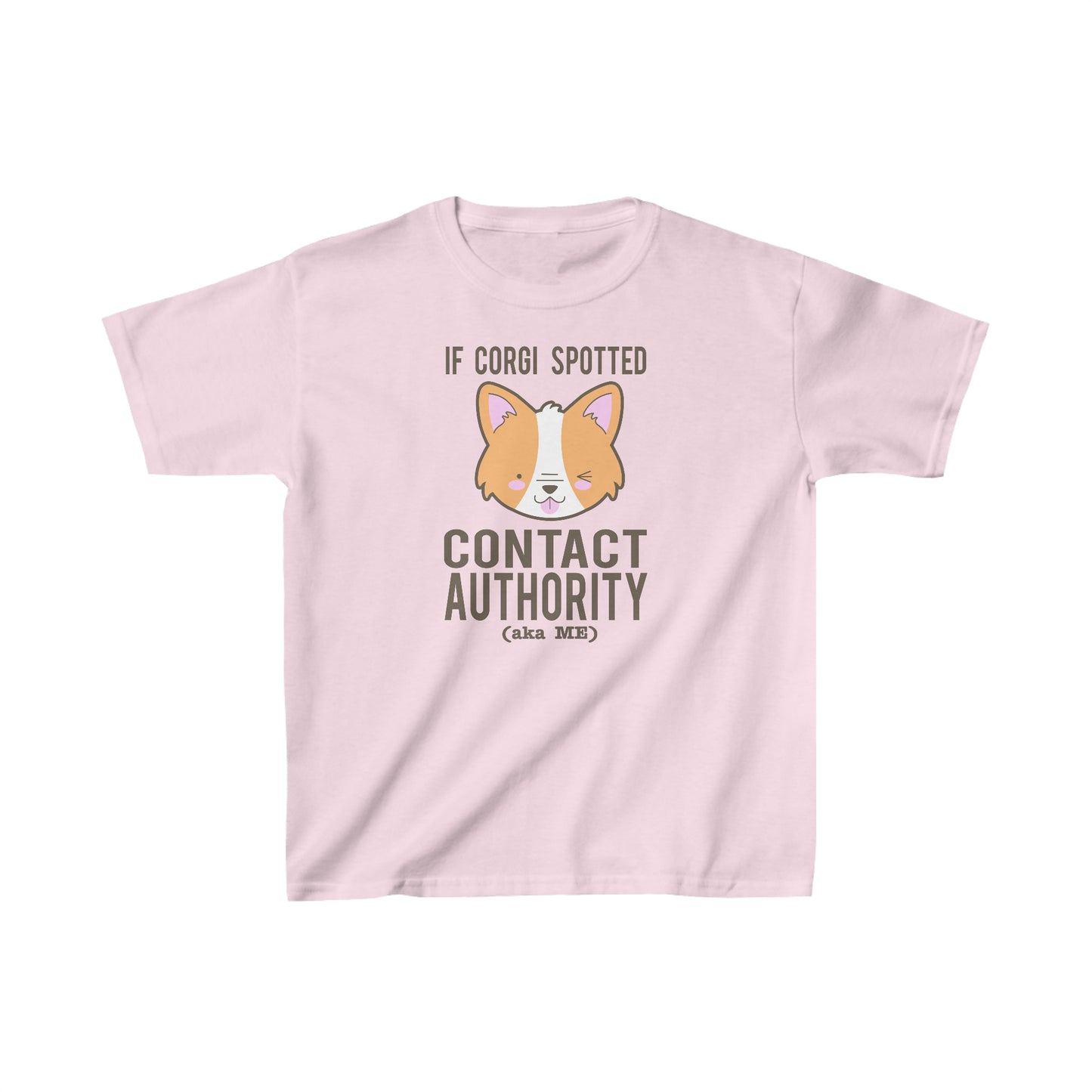 light pink Kid Pembroke Corgi t-shirt child short sleeve shirt copy