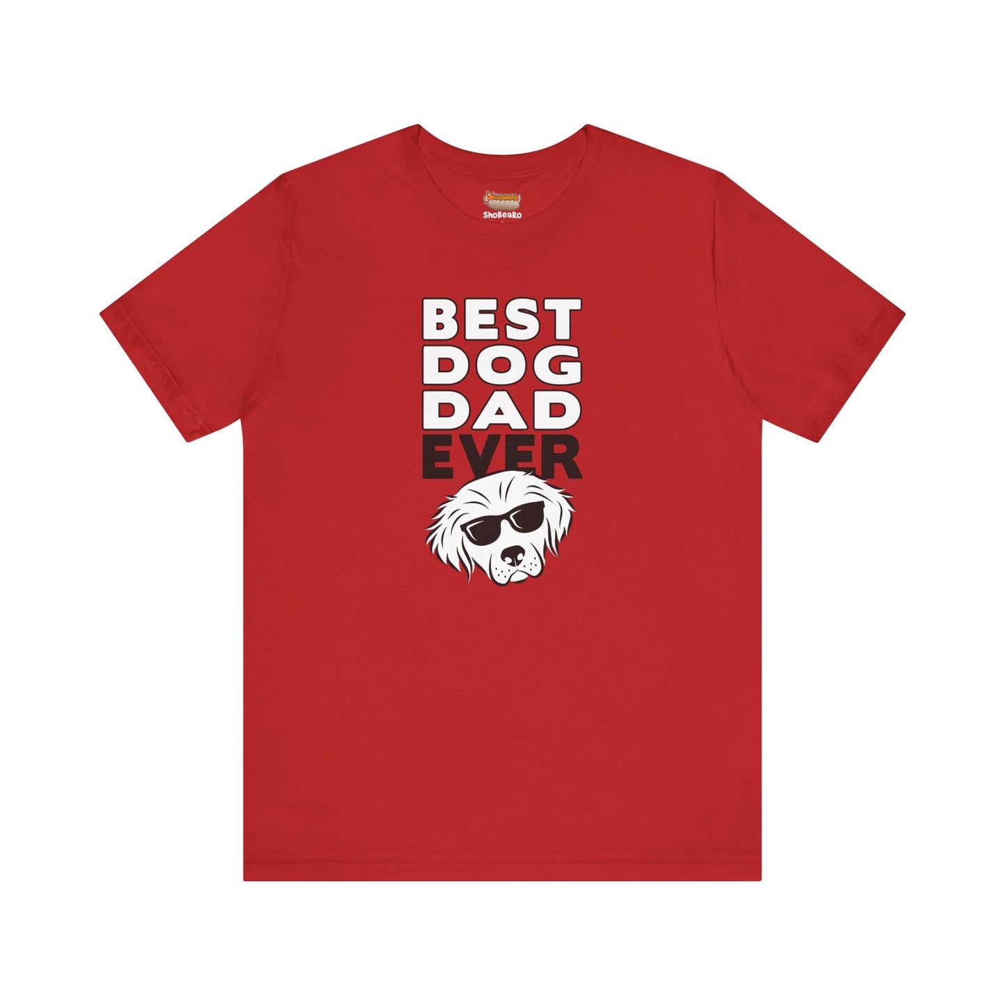 red best dog dad ever t-shirt men