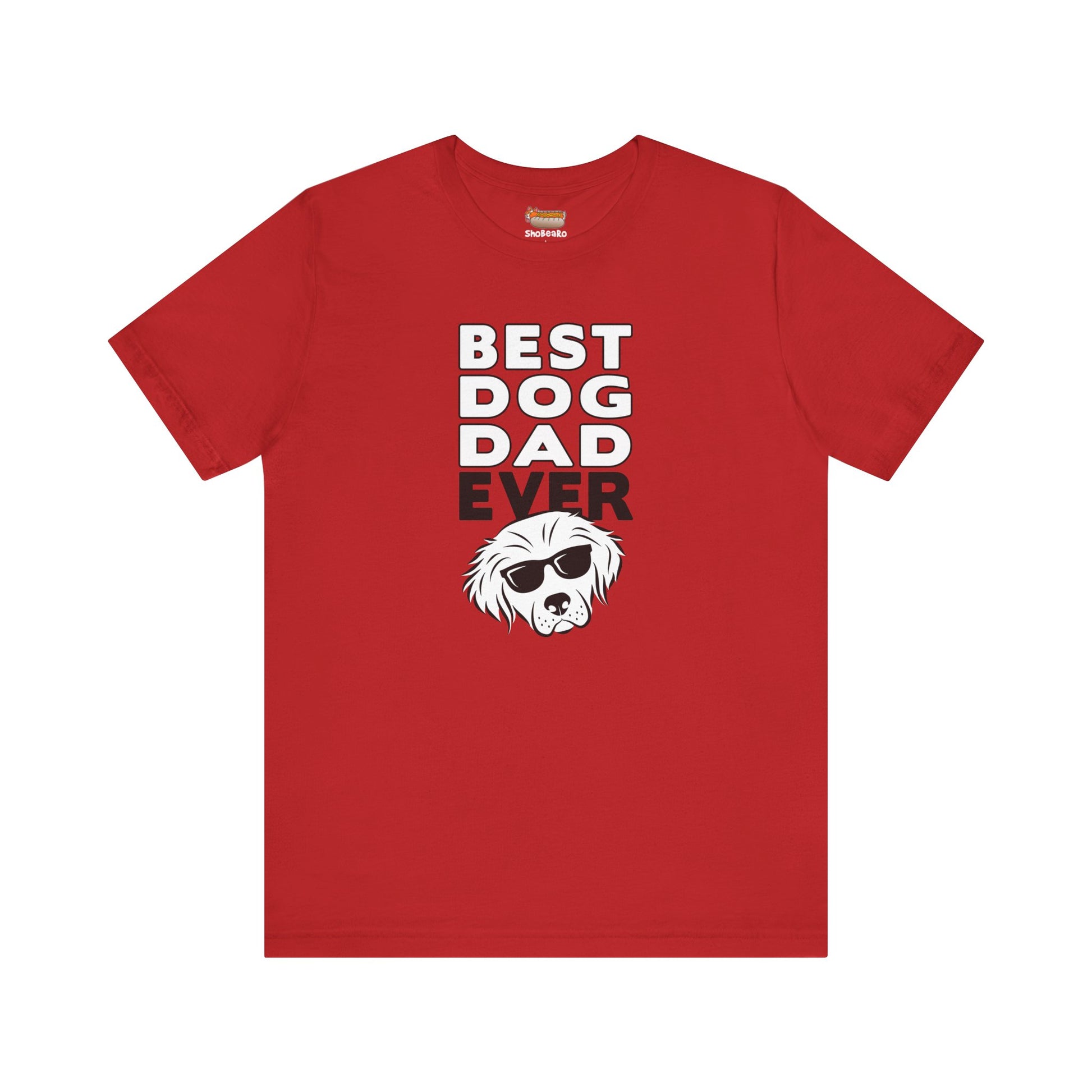 red best dog dad ever t-shirt men