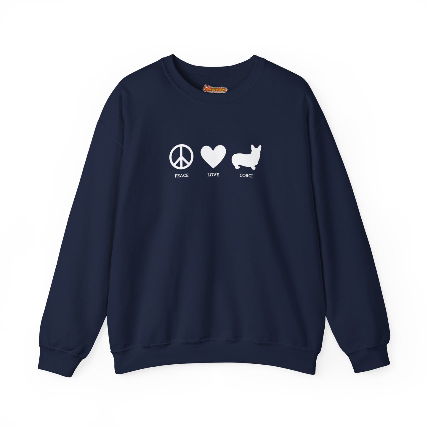 Corgi Sweatshirt Peace Love Women & Men