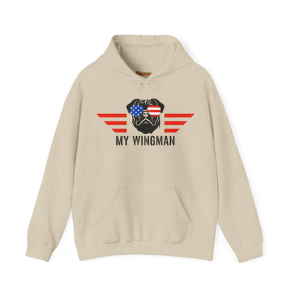 Pug Hoodie Wingman American Women & Men