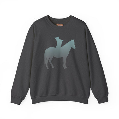 Corgi Sweatshirt Horse Cowboy Women & Men