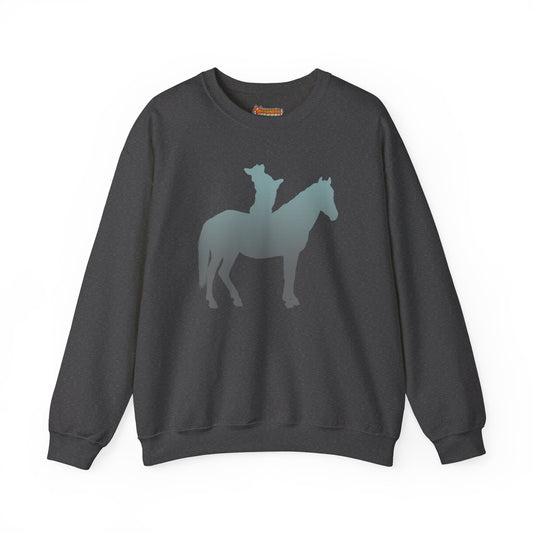 Corgi Sweatshirt Horse Cowboy Women & Men
