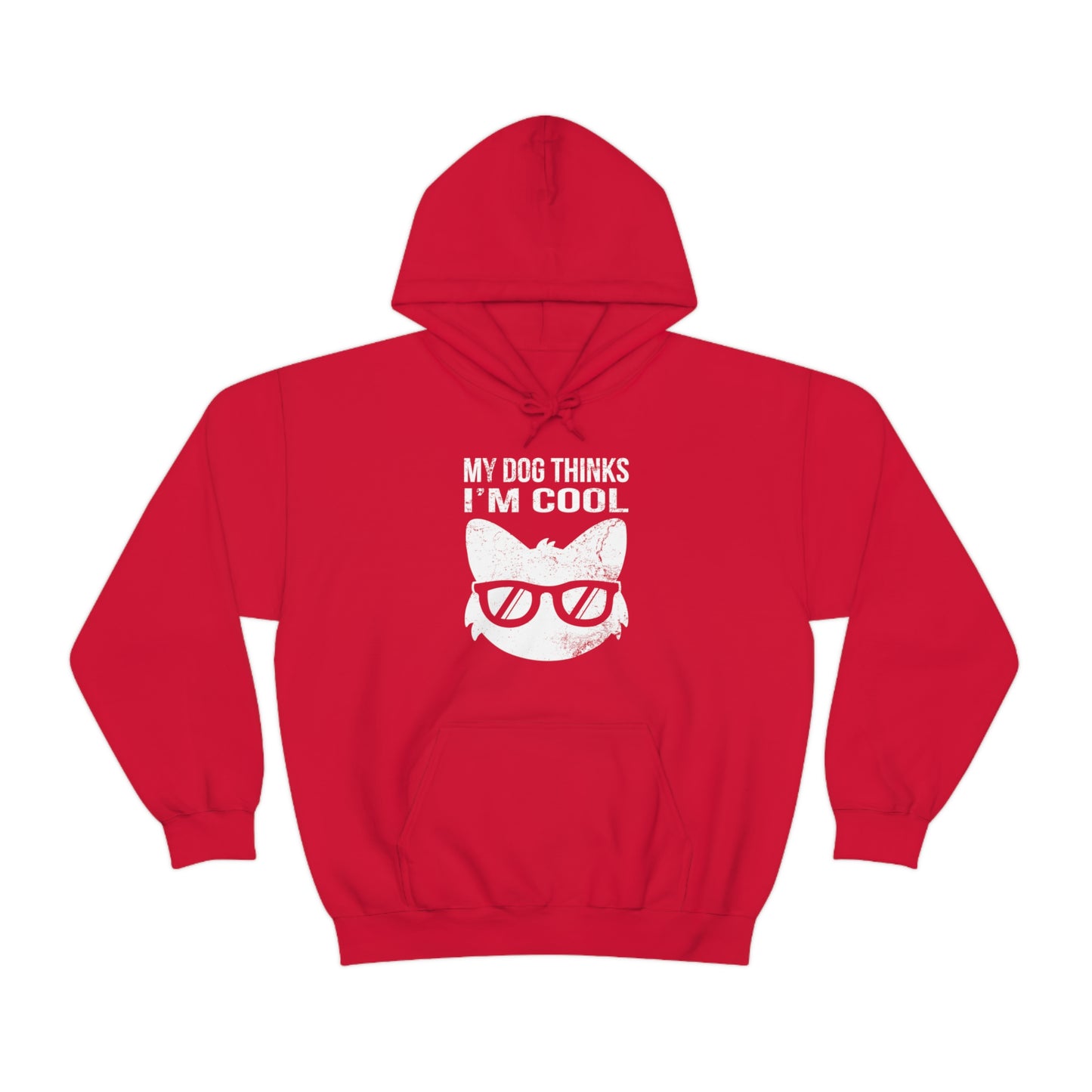 red My dog thinks I'm cool women men hoodie sweatshirt