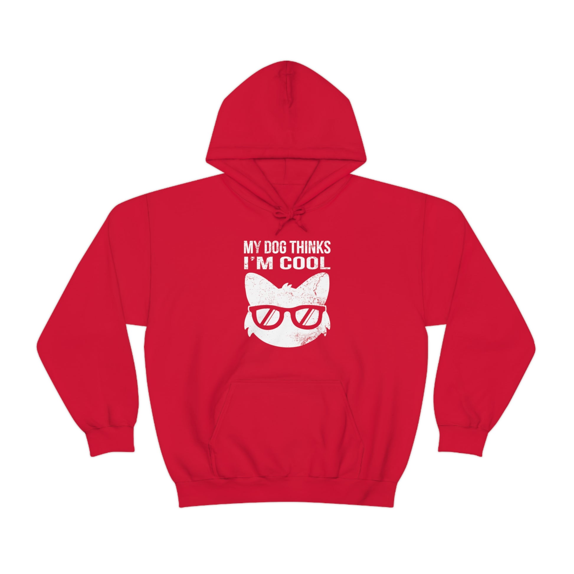 red My dog thinks I'm cool women men hoodie sweatshirt