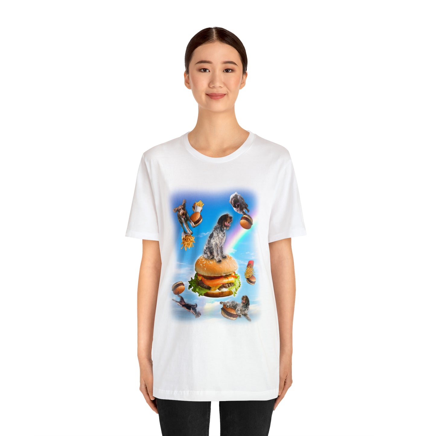 Griffon T-shirt Burgers Fries and Rainbows Women & Men